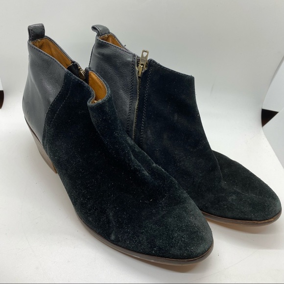 Madewell Suede and Leather Ankle Booties - Picture 2 of 8